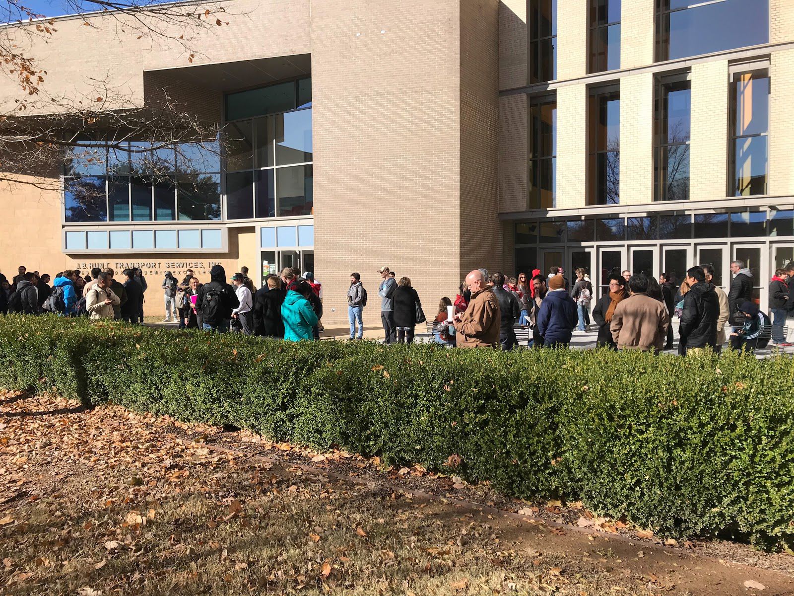 Student Evacuate J.B. Hunt After Fire Alarm